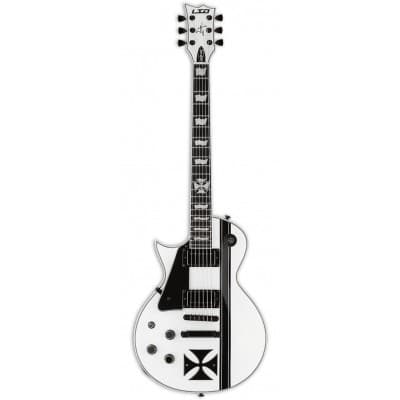 LTD GUITARS SIGNATURE JAMES HETFIELD IRONCROSS SNOW WHITE GAUCHÈRE