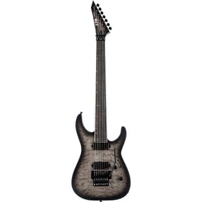 LTD GUITARS M-1007 BARITONE QM CHARCOAL BLACK SATIN