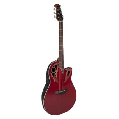 OVATION CELEBRITY ELITE SUPER SHALLOW CUTAWAY RUBY RED