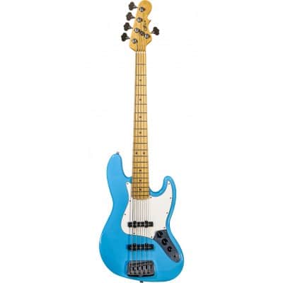 G&L FULLERTON DELUXE JAZZ BASS 5 HIMALAYAN BLUE MN