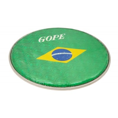 GOPE PERCUSSION HHOL08-BR PEAU DOUBLE HOLOGRAPHIQUE 8" DRAPEAU BRESIL