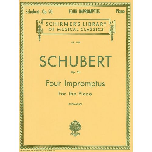  Franz Schubert Four Impromptus For Piano Op.90 - Piano Solo