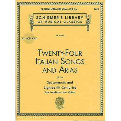  Twenty-four Italian Songs And Arias Of The 17th And 18th Centuries - Voice