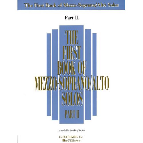  The First Book Of Mezzo-soprano/alto Solos Part Ii