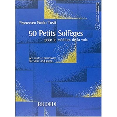 PAOLO TOSTI - 50 PETITS SOLFEGES POUR LE MEDIUM DE LA VOIX - CHANT ET PIANO