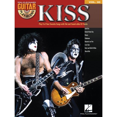 HAL LEONARD KISS - GUITAR PLAY ALONG VOL.30 + AUDIO EN LIGNE - GUITAR TAB