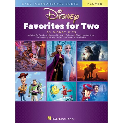 HAL LEONARD DISNEY FAVORITES FOR TWO - FLUTE TRAVERSIERE