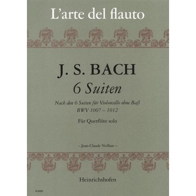 BACH J.S. - SIX SUITES - BWV 1007-1012 - FLUTE TRAVERSIERE (J.C. VEILHAN)