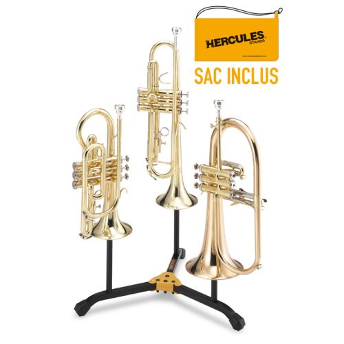 STAND TRIPLE DE TROMPETTE CORNET & BUGLE HERCULES DS513