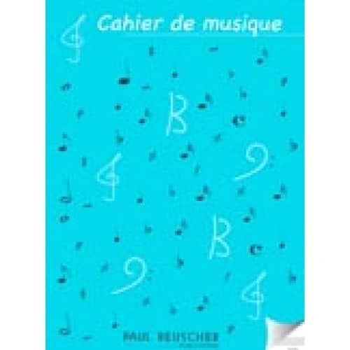 Papier à musique - cahier de musique pour enfant 5 grosses portées