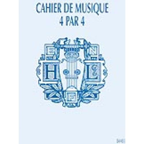 CAHIER MUSIQUE 16 PORTEES 4/4 - RELIURE SPIRALE 