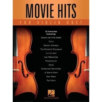 HAL LEONARD MOVIE HITS FOR VIOLIN DUET - 2 VIOLONS