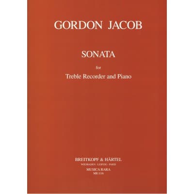 JACOB GORDON - SONATA - RECORDER, BASSO CONTINUO