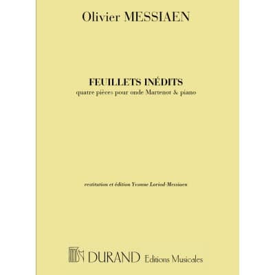  Messiaen O. - Feuillets Inedits - 4 Pieces - Onde Martenot and Piano