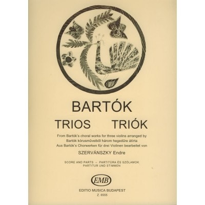EMB (EDITIO MUSICA BUDAPEST) BARTOK B. - TRII - 3 VIOLONS