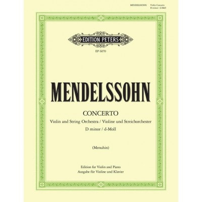 MENDELSSOHN FELIX - VIOLIN CONCERTO IN D MINOR - VIOLIN AND PIANO
