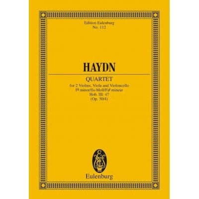 HAYDN JOSEPH - STRING QUARTET F-SHARP MINOR OP.50/4 HOB. III: 47 - STRING QUARTET