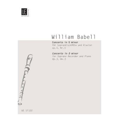 BABELL WILLIAM - CONCERTO D MIN OP.3/3 - RECORDER