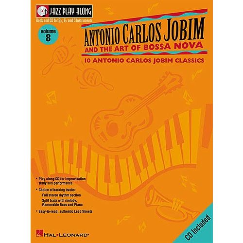 HAL LEONARD JAZZ PLAY ALONG :ANTONIO CARLOS JOBIM VOL 8 POUR VENTS