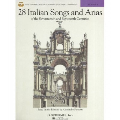 HAL LEONARD 28 ITALIAN SONGS AND ARIAS OF 17TH AND 18TH CENT PARISOTTI HIGH VOICE + MP3