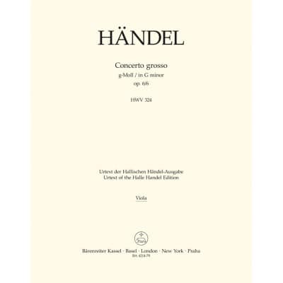 HAENDEL G. F. - CONCERTO GROSSO OP. 6 N° 6 EN SOL MINEUR