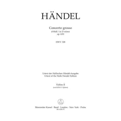 HÄNDEL G. F. - CONC. GROSSO OP.6/10 D-MOLL  - V. SOLO, 2. TUTTI 