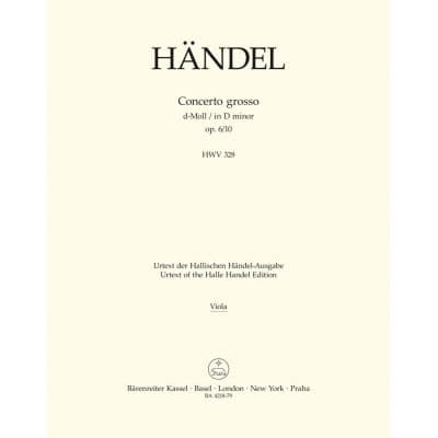 HÄNDEL G. F. - CONC. GROSSO OP.6/10 D-MOLL  - ALTO