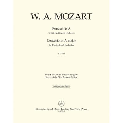  Mozart W.a. - Konzert Für Klarinette A-dur Kv 622 - Vlc/cb