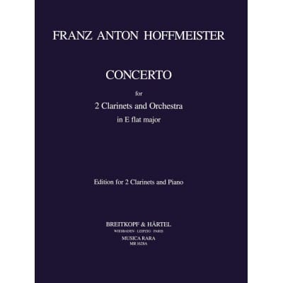 HOFFMEISTER FRANZ ANTON - CONCERTO IN ES - 2 CLARINET, PIANO