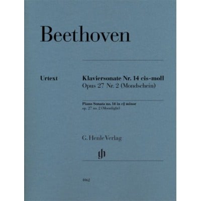 HENLE VERLAG BEETHOVEN L.V. - PIANO SONATA NO. 14 C SHARP MINOR OP. 27,2 "CLAIR DE LUNE"