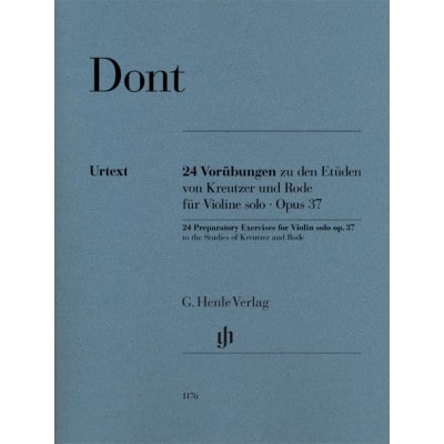 HENLE VERLAG DONT JAKOB - 24 EXERCICES PREPARATOIRES OP.37 - VIOLON SOLO 