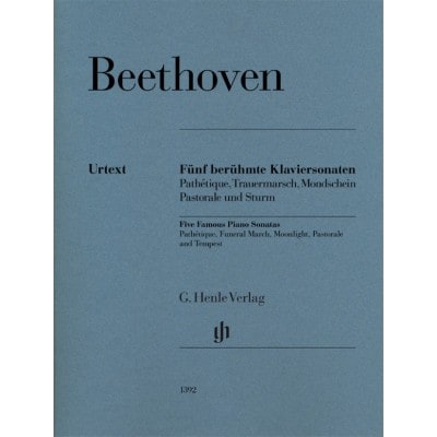 BEETHOVEN L.V. - FIVE FAMOUS PIANO SONATAS 