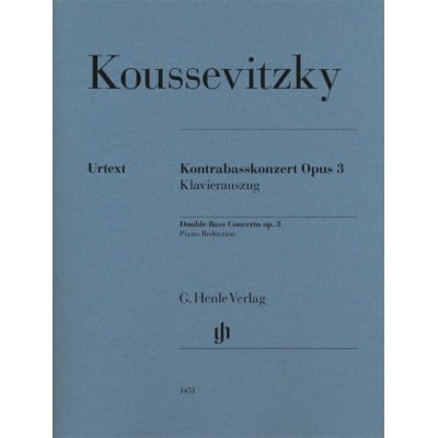 KOUSSEVITSKY S. - CONCERTO OP.3 - CONTREBASSE & PIANO