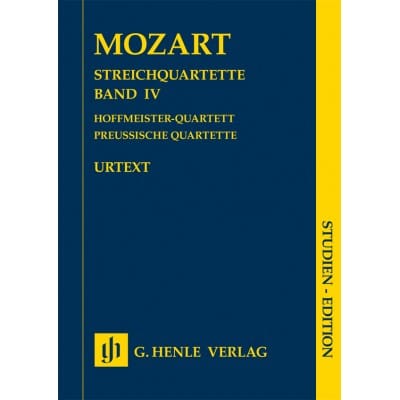 MOZART W.A. - STRING QUARTET VOL.4 - PARTITION D'ETUDE