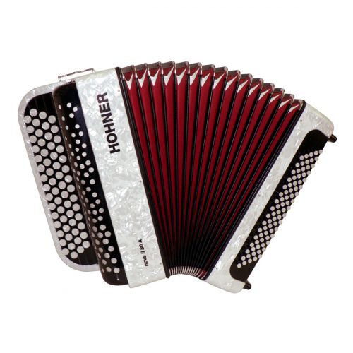 HOHNER NOVA II 80A BLANC TOUCHES BOUTONS