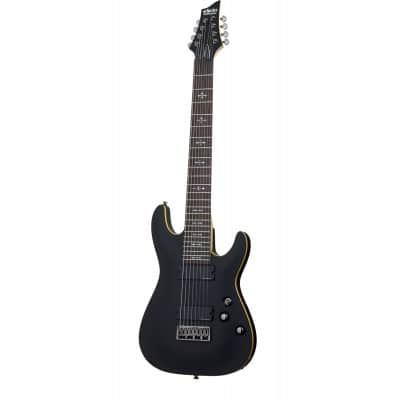 SCHECTER DEMON 8 AGED BLACK SATIN