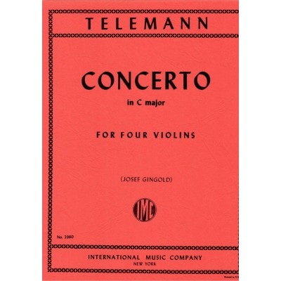 TELEMANN - CONCERTO C MAJOR - 4 VIOLONS