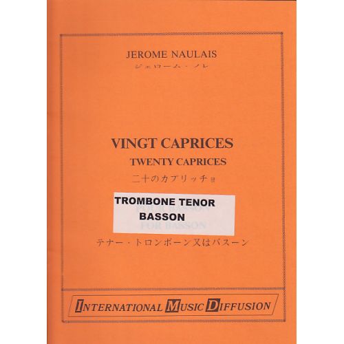 NAULAIS - 20 CAPRICES - TROMBONE OU BASSON