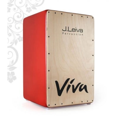 J LEIVA PERCUSSION CAJON VIVA ROUGE