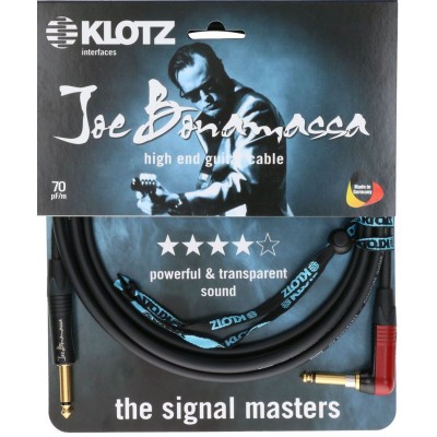 KLOTZ JOE BONAMASSA GUITAR 9M, JACK MONO - SILENT PLUG COUDÉ, NEUTRIK