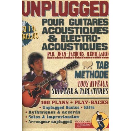 JJREBILLARD UNPLUGGED GUITARES ACOUSTIQUES + CD