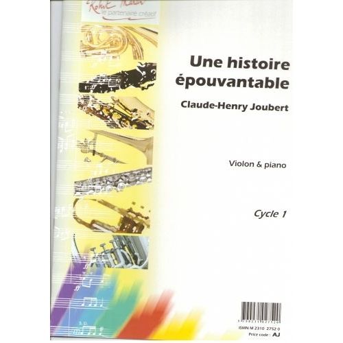 JOUBERT C.H. - UNE HISTOIRE EPOUVANTABLE - VIOLON & PIANO
