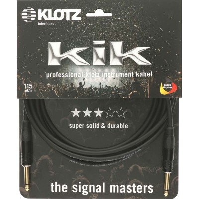 KLOTZ KIKKG PRO 4,5M NOIR STRAIGHT/STRAIGHT