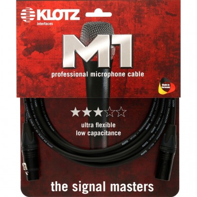 KLOTZ CABLE MICRO XLR 1 M MALE FEMELLE NEUTRIK 