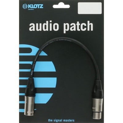 KLOTZ CABLE MICRO XLR 60 CM NOIR KLOTZ