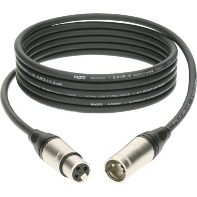 M2K MIC CABLE BLACK 10M XLR 3P. F/M KLOTZ