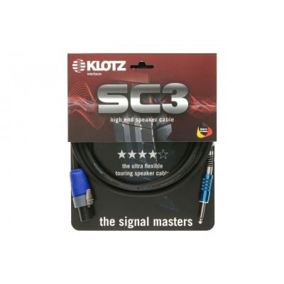 KLOTZ SC3-SP05SW SC-3 HAUT-PARLEUR NOIR 5M 2X2,5MM SPEAKON 2 - JACK 2P