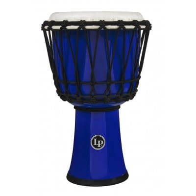 LP LATIN PERCUSSION LP1607BL DJEMBE WORLD 7-INCH ROPE TUNED CIRCLE BLEU