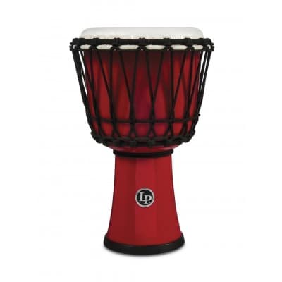 LP LATIN PERCUSSION LP1607RD DJEMBE WORLD 7-INCH ROPE TUNED CIRCLE ROUGE