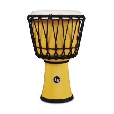 LP LATIN PERCUSSION LP1607YL DJEMBE WORLD 7-INCH ROPE TUNED CIRCLE JAUNE